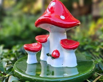 Enchanted Mushrooms Incense Burner + Incense Assortment Gift for Her or Him Mom Dad Best Friend Stocking Stuffer