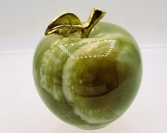 Natural Onyx APPLE - Teacher Gift Nature Lover