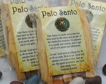 6pk Palo Santo Sticks, Sage, Smudging, Wiccan, Pagan, Spells, Rituals
