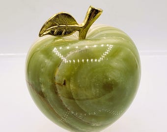 Natural Onyx APPLE - Teacher Gift Nature Lover