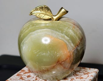 Natural Onyx APPLE - Teacher Gift Nature Lover Graduation