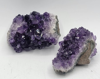 Set of 2 Amethyst Clusters GEMMY Gifts for Him Her Mother Father Best Friend Birthday