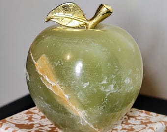 Natural Onyx APPLE - Teacher Gift Nature Lover