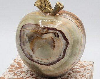 Natural Onyx APPLE - Teacher Gift Nature Lover Graduation