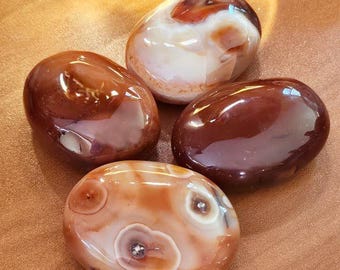 Carnelian Palm Stones - Gift for Mom Daughter Best Friend Guy Gift