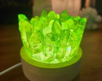 Green Aura Quartz Point Sanctuary Lamp Meditation Light