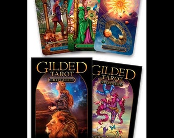 Gilded Tarot Royale Deck and 224 Page Book Set Wiccan Pagan Wicca Readings Gifts