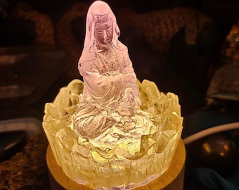 Quartz Point Kuan Yin Sanctuary Lamp Radiant Mercy Meditation Light