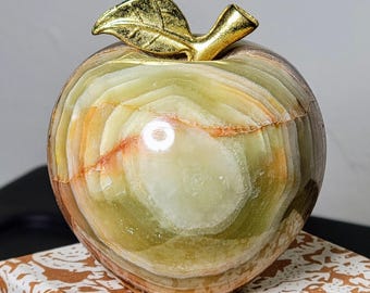 Natural Onyx APPLE - Teacher Gift Nature Lover