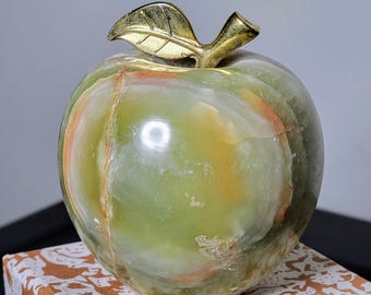 Natural Onyx APPLE - Teacher Gift Nature Lover