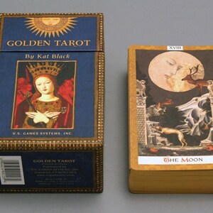 Golden Tarot Deck and Book by Kat Black image 1