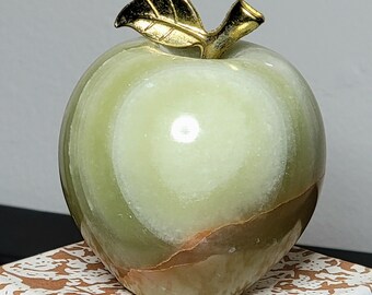 Natural Onyx APPLE - Teacher Gift Nature Lover