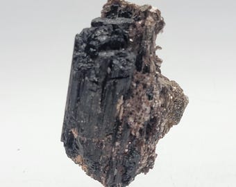 Black Tourmaline on Iron Base Gift for Her Him Best Friend