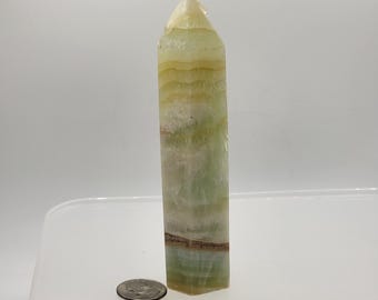 Green Caribbean Calcite Tower Home Decor Gift for Him Christmas