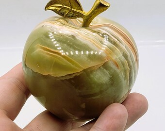 Natural Onyx APPLE - Teacher Gift Nature Lover