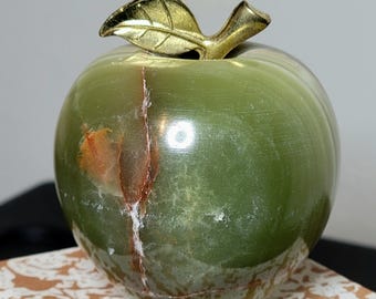 Natural Onyx APPLE - Teacher Gift Nature Lover