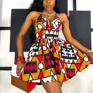 African Short stretchy dress/ African Wedding dress /Women's Dashiki/ Kente/ Ankara/ African Clothing/  African print/ African fashion Dress