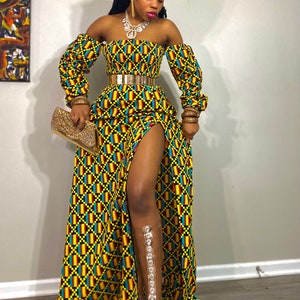 African Wedding dress /Women&#39;s Dashiki/ Kente/ Ankara/ African print/ African Clothing/ Africa ladies/ African fashion Dress/ Prom Dress