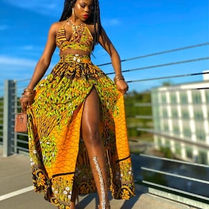 African Print Maxi Skirt with a zipper slit, Long gathered Skirt, Ankara skirt, Long  Maxi Skirt / African Clothing for Women/ Summer Skirt