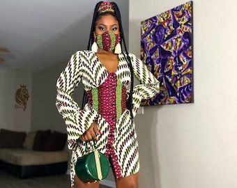 Afrikanisches Kurzes Stretchkleid / Afrikanisches Hochzeitskleid / Frauen Dashiki / Kente / Ankara / Afrikanische Kleidung / Afrikanischer Druck / Afrikanisches Modekleid
