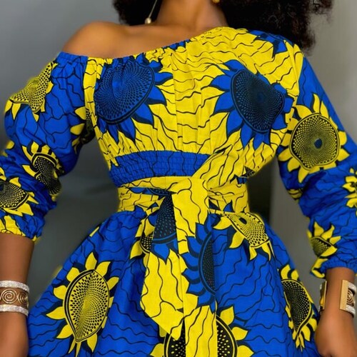 African Short Stretchy Dress/ African Wedding Dress - Etsy