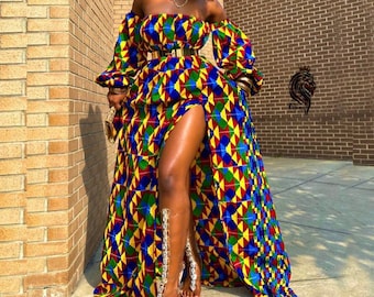 Afrikanisches Hochzeitskleid / Frauen Dashiki / Kente / Ankara / Afrikanische Kleidung / Afrikanische Kleidung / Afrikanische Damen / Afrikanische Modekleid / Prom Kleid