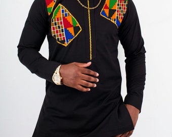 Afrikanisches HerrenHemd, Männershirt, Afrikanische Kleidung für Männer, Afrikanischer Männeranzug, Männerstil, Afrikanische Männer kleidung, Bräutigam Männer, Afrikanische Männer Hochzeit