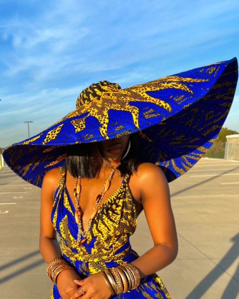 Ankara Oversized Sun Hat / Summer Hat 