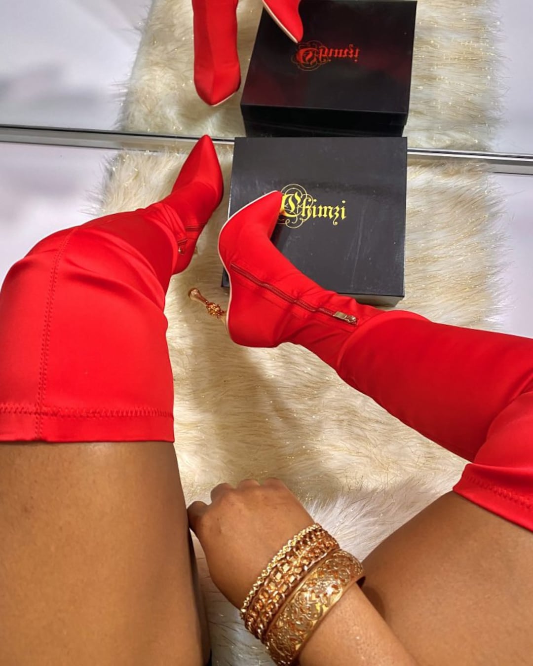 Botte talon rouge cheap
