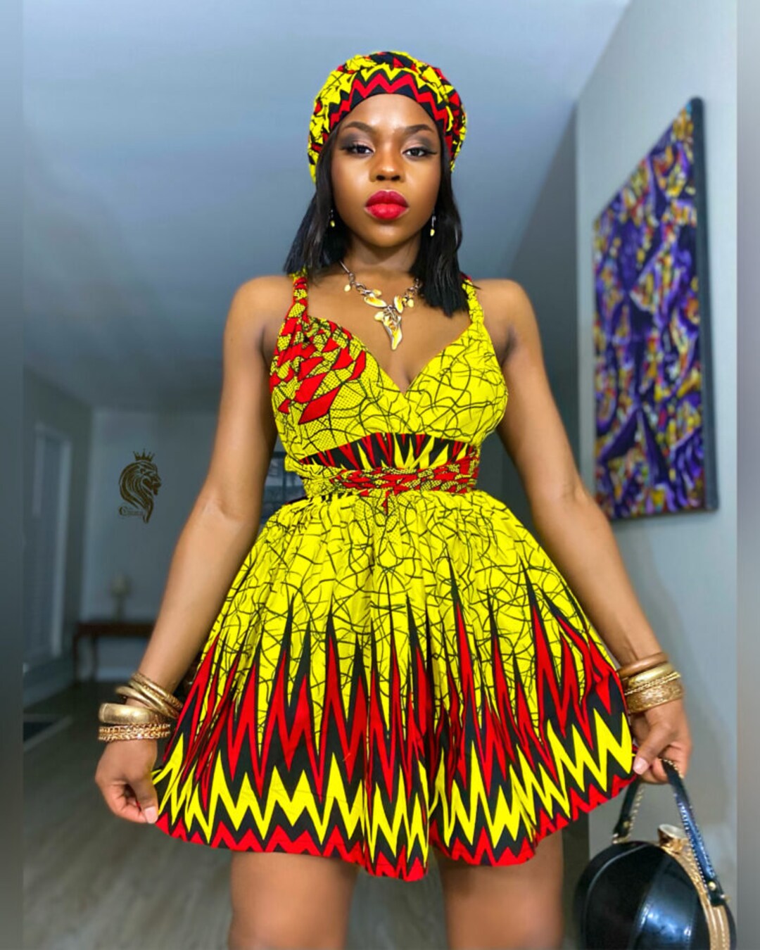 African Women Clothes for Wedding Dashiki African Print Dresses Fashion  Lady Elegant Ankara Print African Outfits Cotton X-Small at  Women's  Clothing store