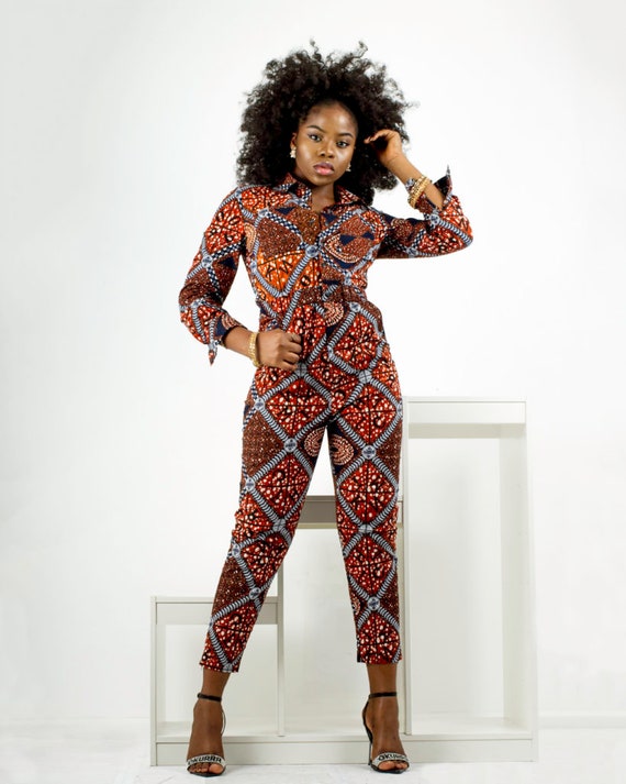 African Print Zika Jumpsuit - African Clothes – MYTRIBENG