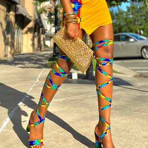 Women Dress and Sandal set/ Stretchy midi/short summer Kente dress Ankara dress Sandal African print dress for women, plus size dress image 7