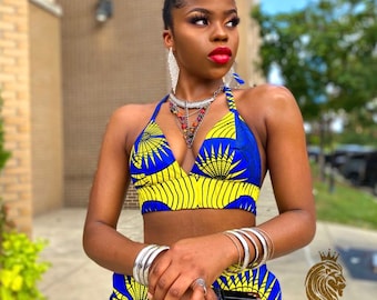 Afrika Print Bralette/BRA Top für Sommer Fasching / Dashiki/ Kente/ Ankara/ Print/ Kleidung/Afrikanische Moderne Mode