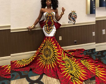 African Wedding Dress /women's Dashiki/ Kente/ Ankara/ - Etsy