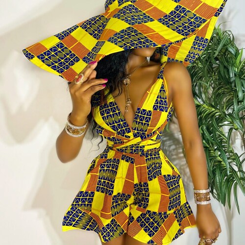 African Short Infinity Romper/shorts/ African Wedding Etsy