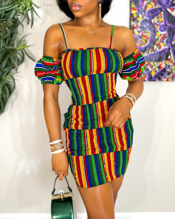 Robe courte extensible africaine Robe de mariée africaine