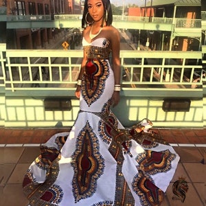 African Wedding Dress /women's Dashiki/ Kente/ Ankara/ African Print ...