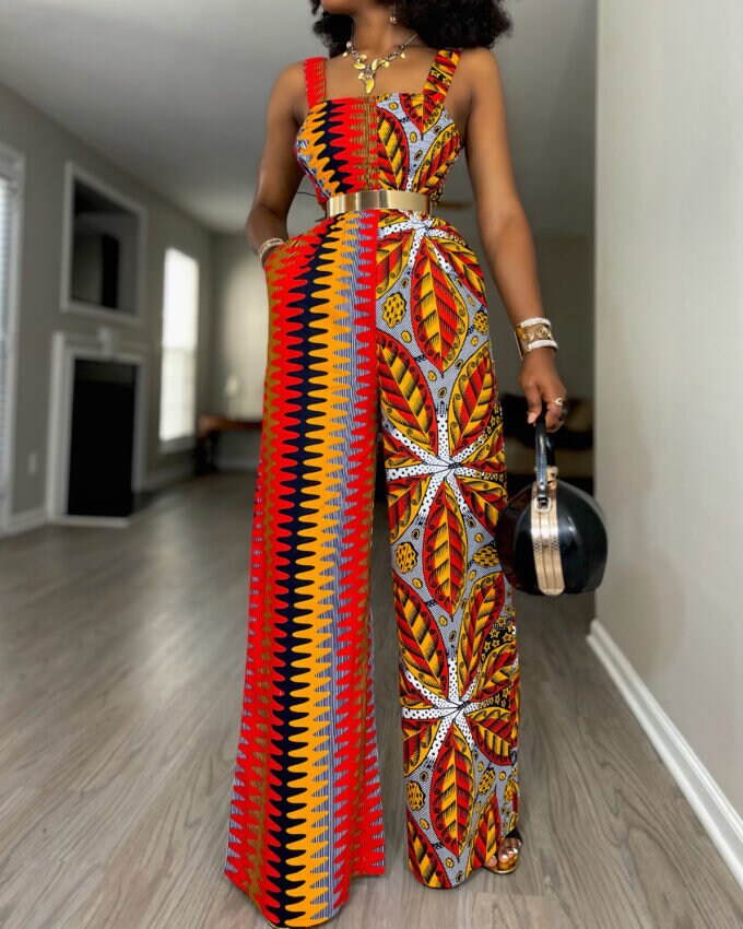 Multipattern Patch African Print Jumpsuit, Ankara Jumpsuit, Jumpsuit ...