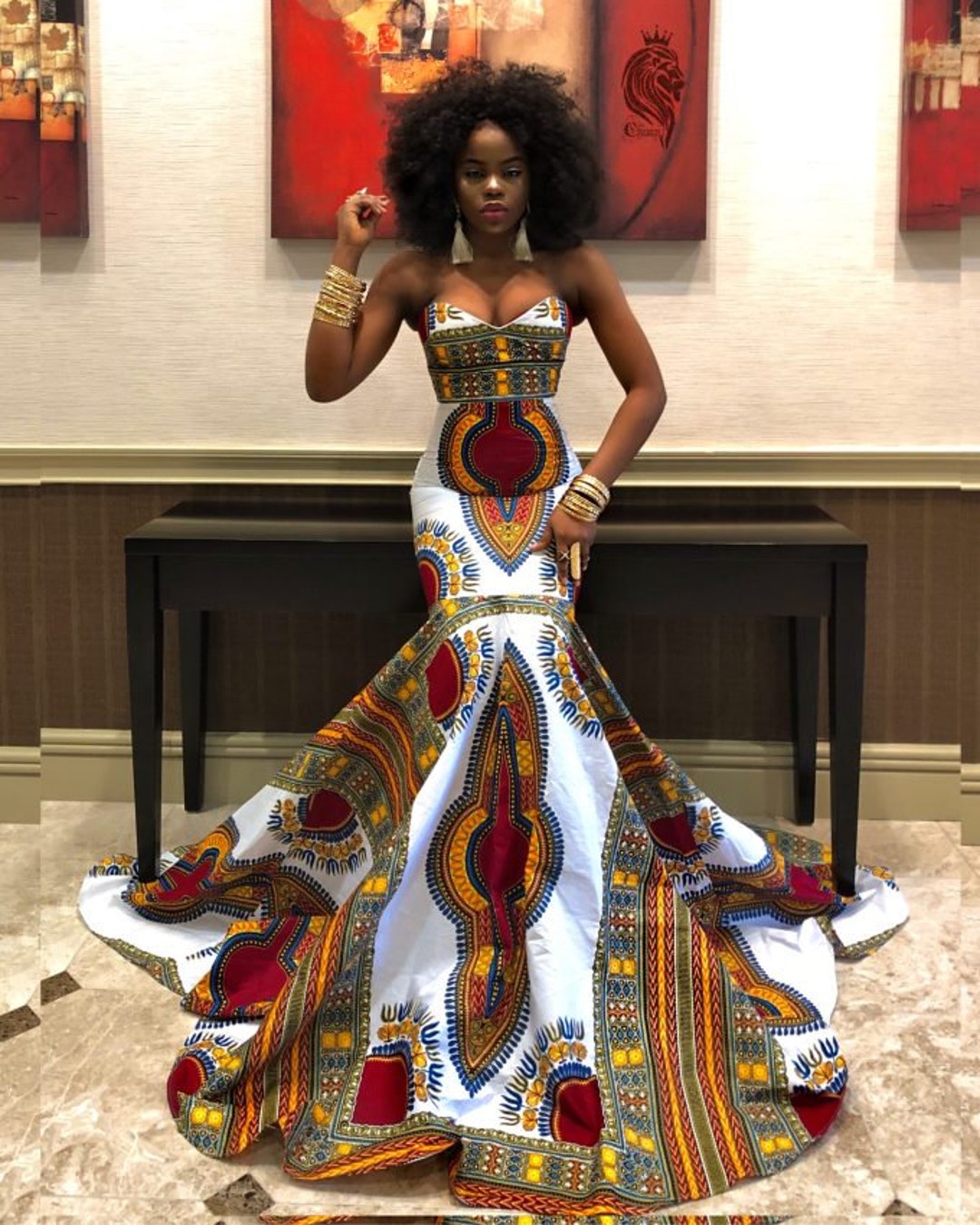 African Wedding Dress /women's Dashiki/ Kente/ Ankara/ African