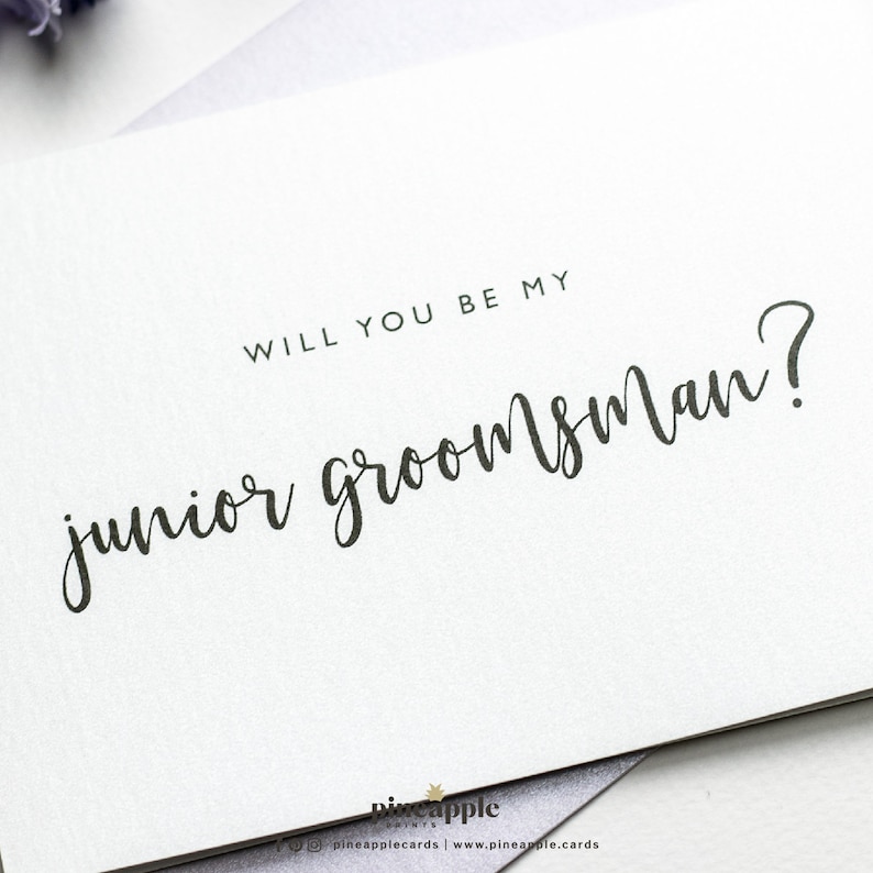 Will you be my Junior Groomsman Cards Wedding Proposal Cards