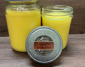 Pineapple Cilantro Candle/ Fruity Scent/ Pineapple Candle/ Summer Decor/ Pineapple Decor