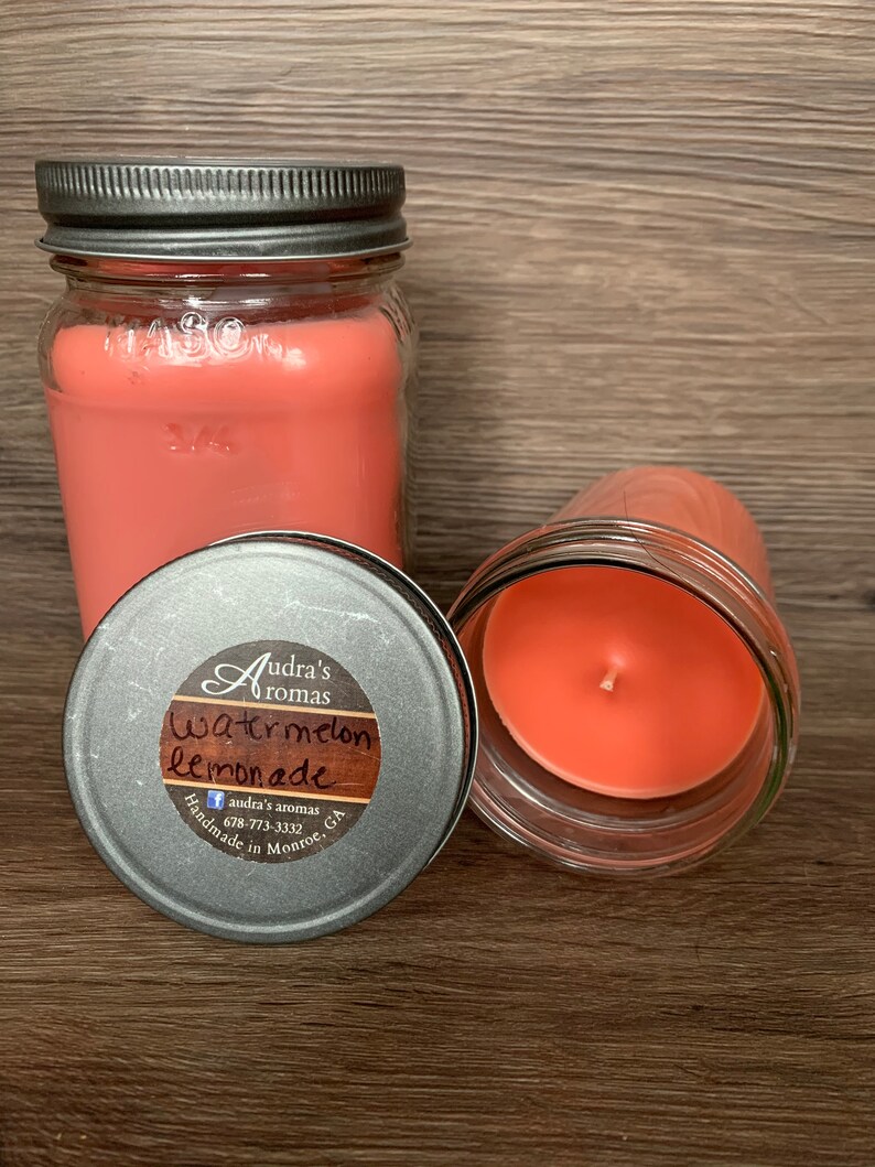 Watermelon Lemonade Candle/ Fruity Scented Candle/ Lemon Etsy