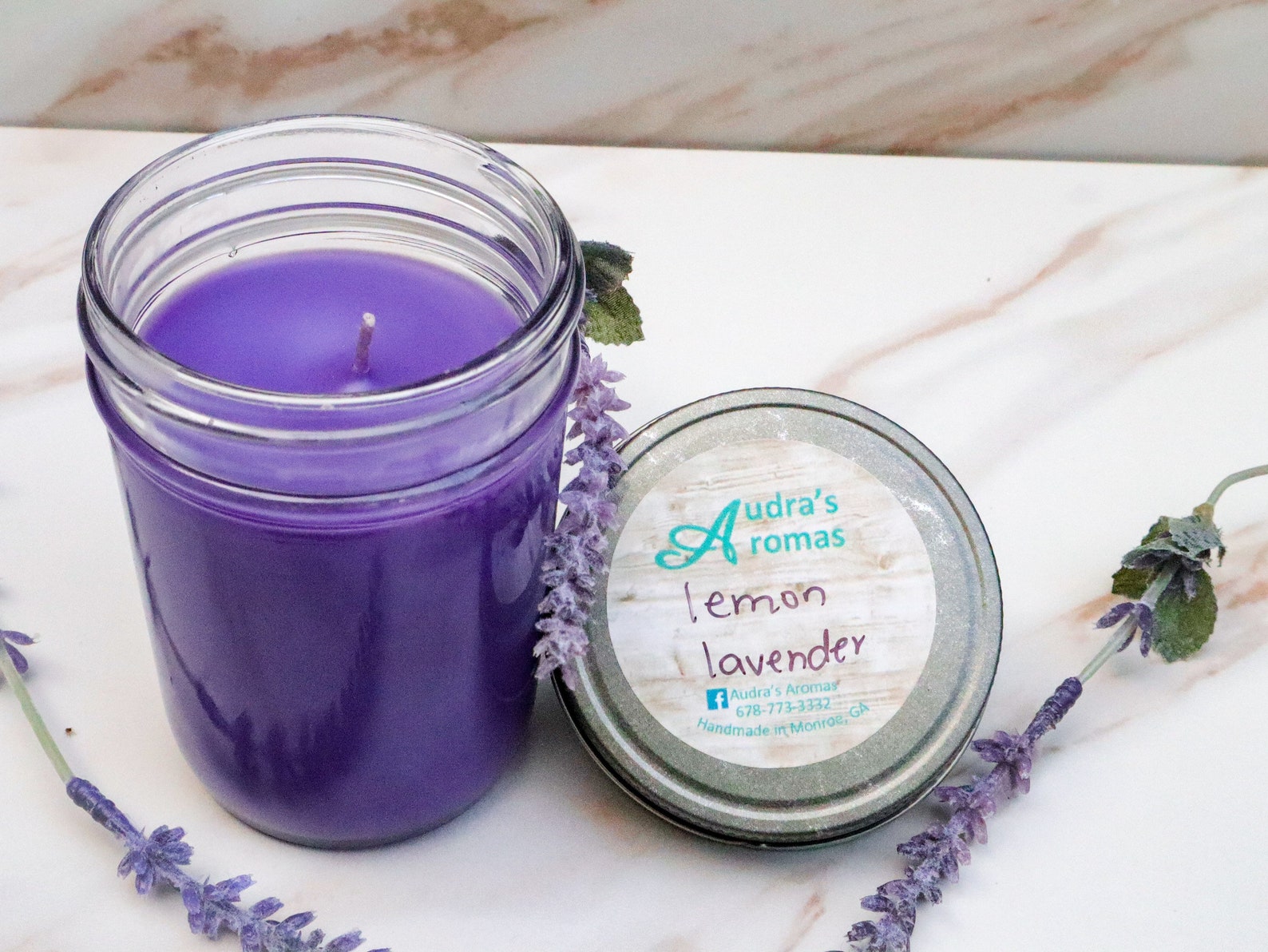 Lemon Lavender Candle/ Essential Oils/ Lemon Candle/ Lavender Etsy