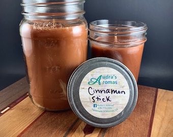 Cinnamon Scented Candle, Spice Candle, Mason Jar Candle, Strong Scented Candle, Scented Candle, Cinnamon, Gift For Her