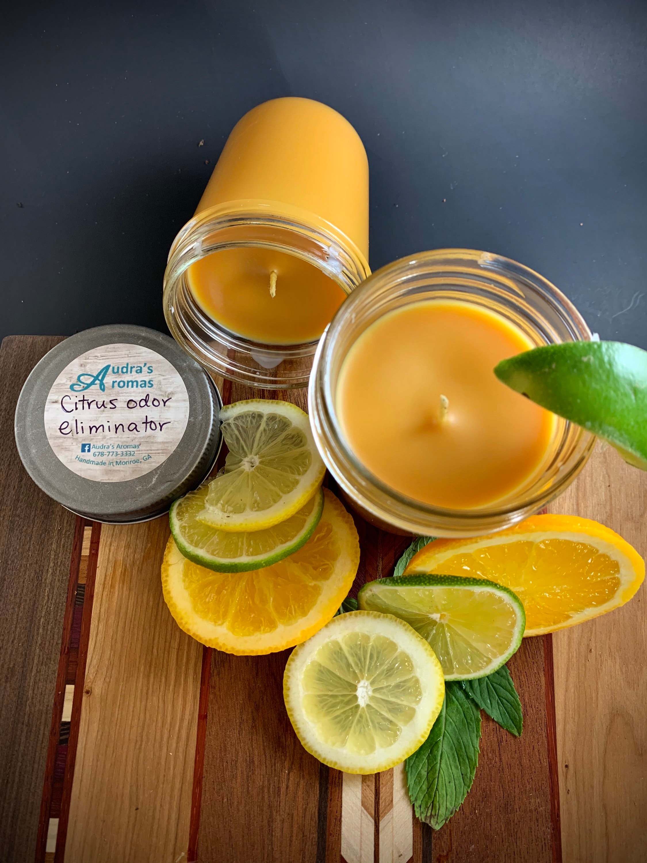 Citrus Odor Eliminator Scented Candle Lemon Candle Odor Etsy