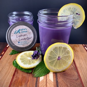 Lemon Lavender Candle/ Essential Oils/ Lemon Candle/ Lavender Candle/ Strong Scent