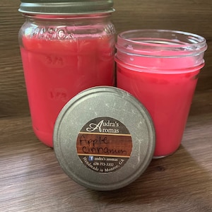 Apple Cinnamon Candle/ Autumn Candle/ Cinnamon Scented/ Fall Décor/ Apple Candle