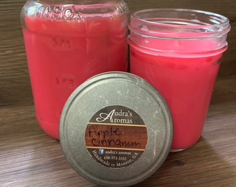 Apple Cinnamon Candle/ Autumn Candle/ Cinnamon Scented/ Fall Décor/ Apple Candle