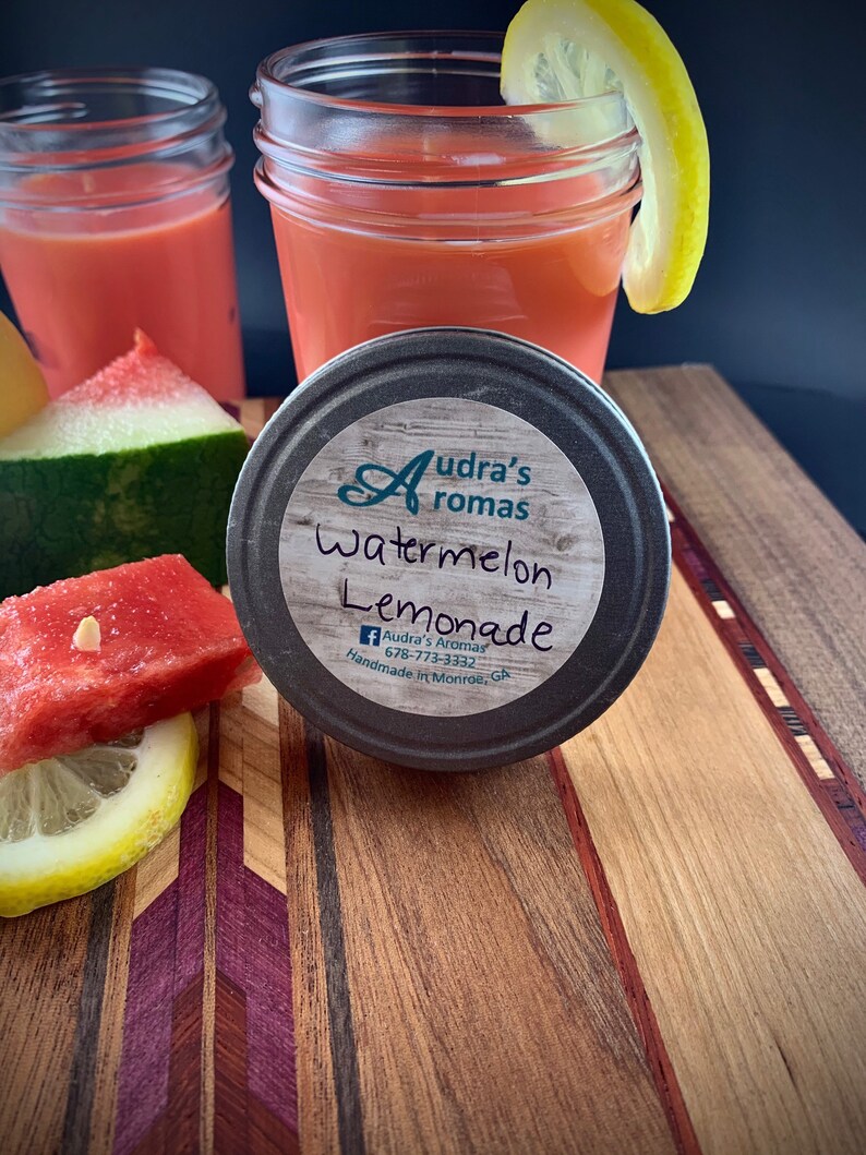 Watermelon Lemonade Candle/ Fruity Scented Candle/ Lemon Etsy