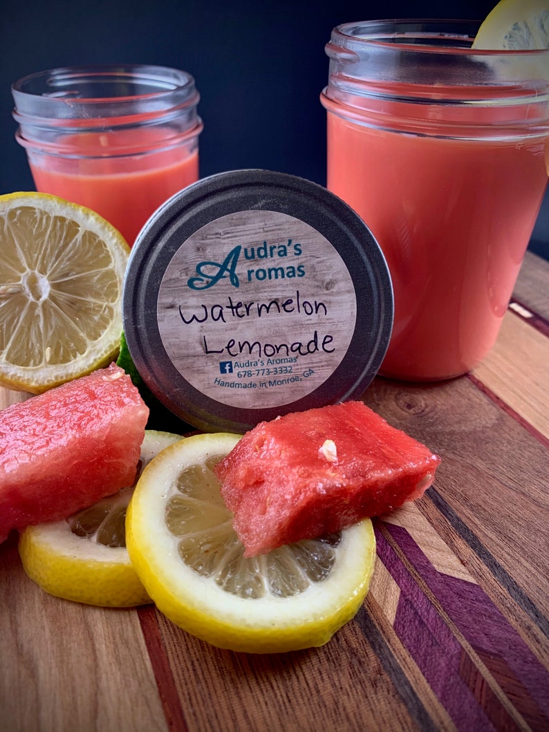 Watermelon Lemonade Candle/ Fruity Scented Candle/ Lemon Etsy